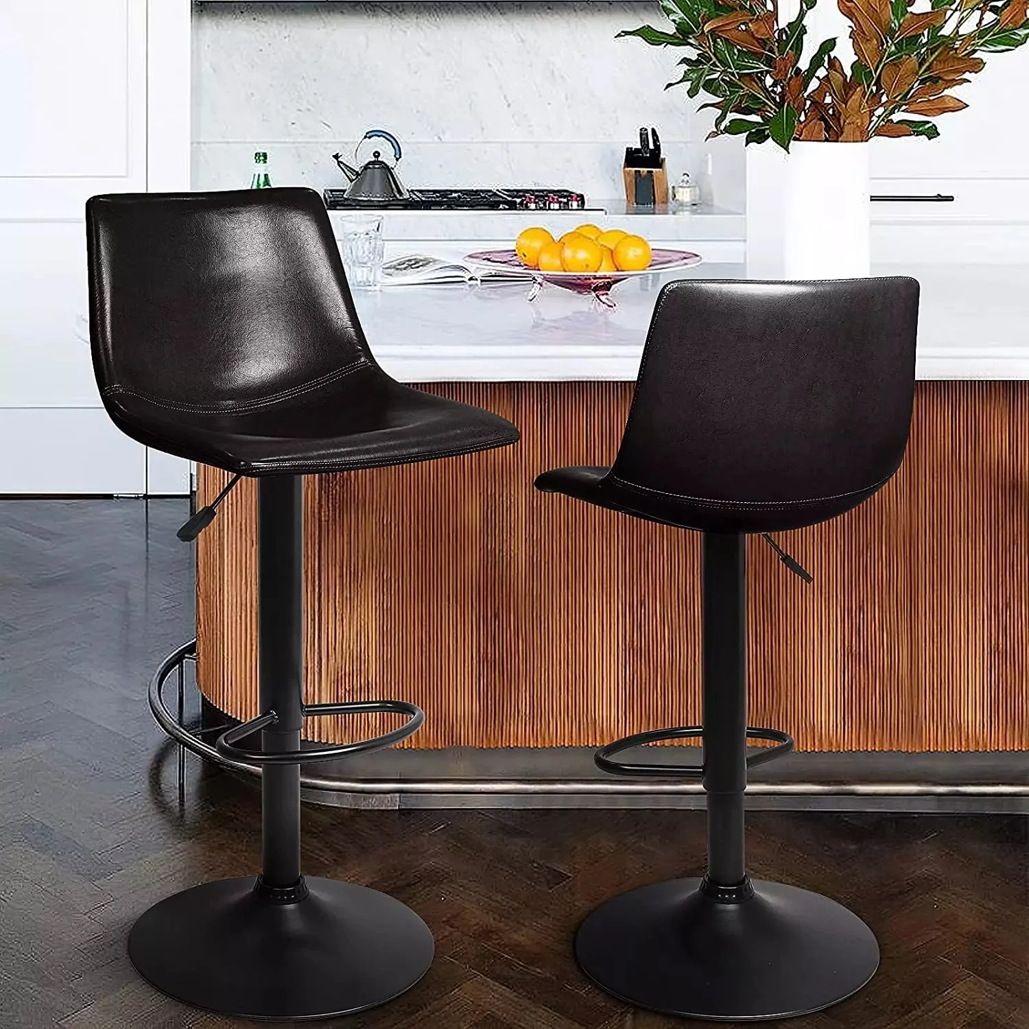 Waleaf Height-Adjustable Swivel Armless Bar Stools, 350 LBS, Set of 2 BAR02 - Image 10