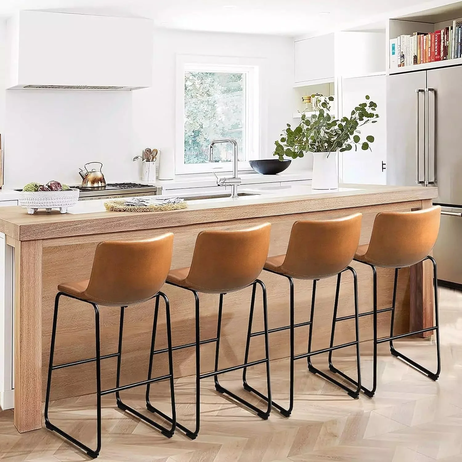 Vitesse Bar Stools ,Counter Height Bar Stools with Back - Image 24