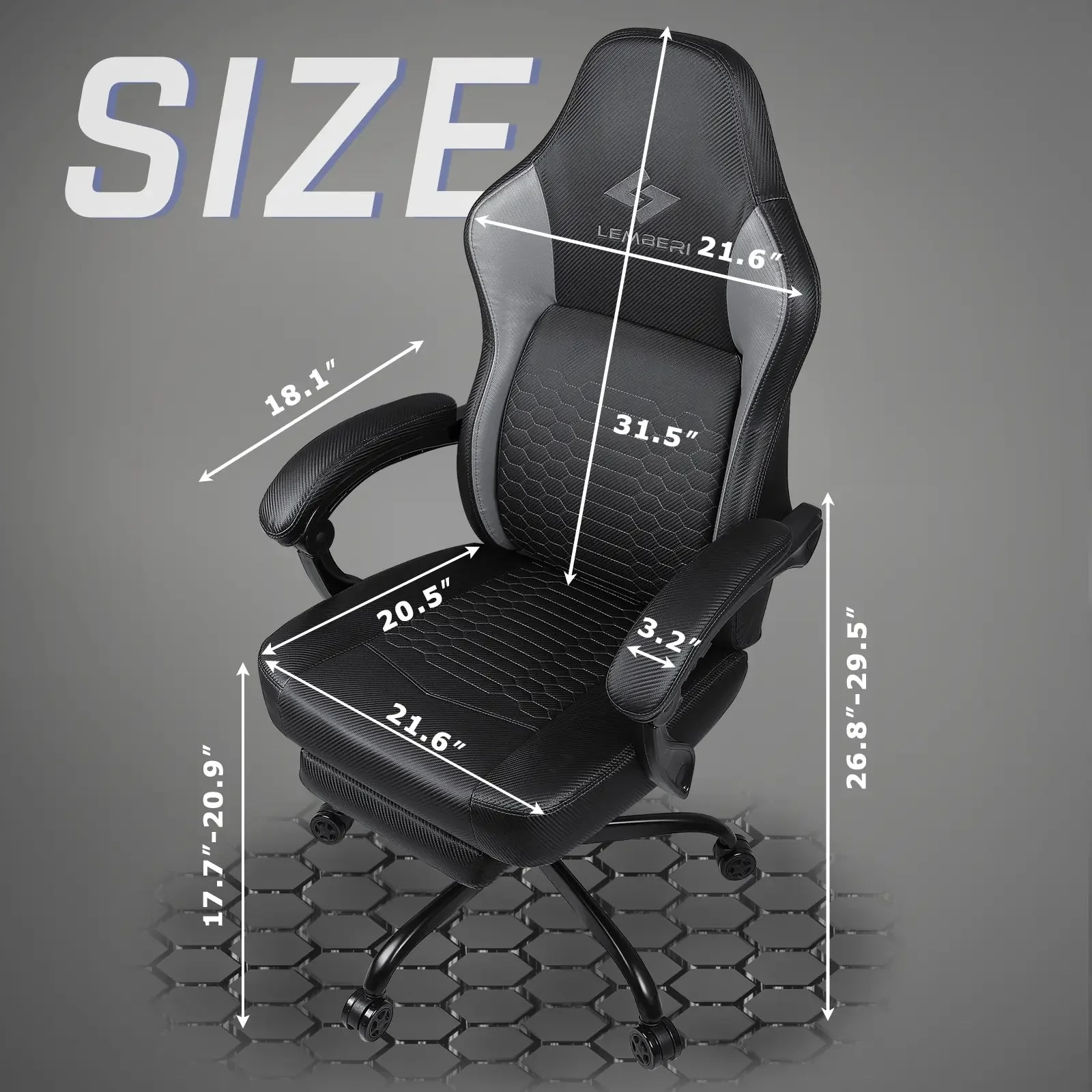 BOSSIN Big and Tall Gaming Chair 400lb Capacity,Gamer Chairs for Adults - Image 10