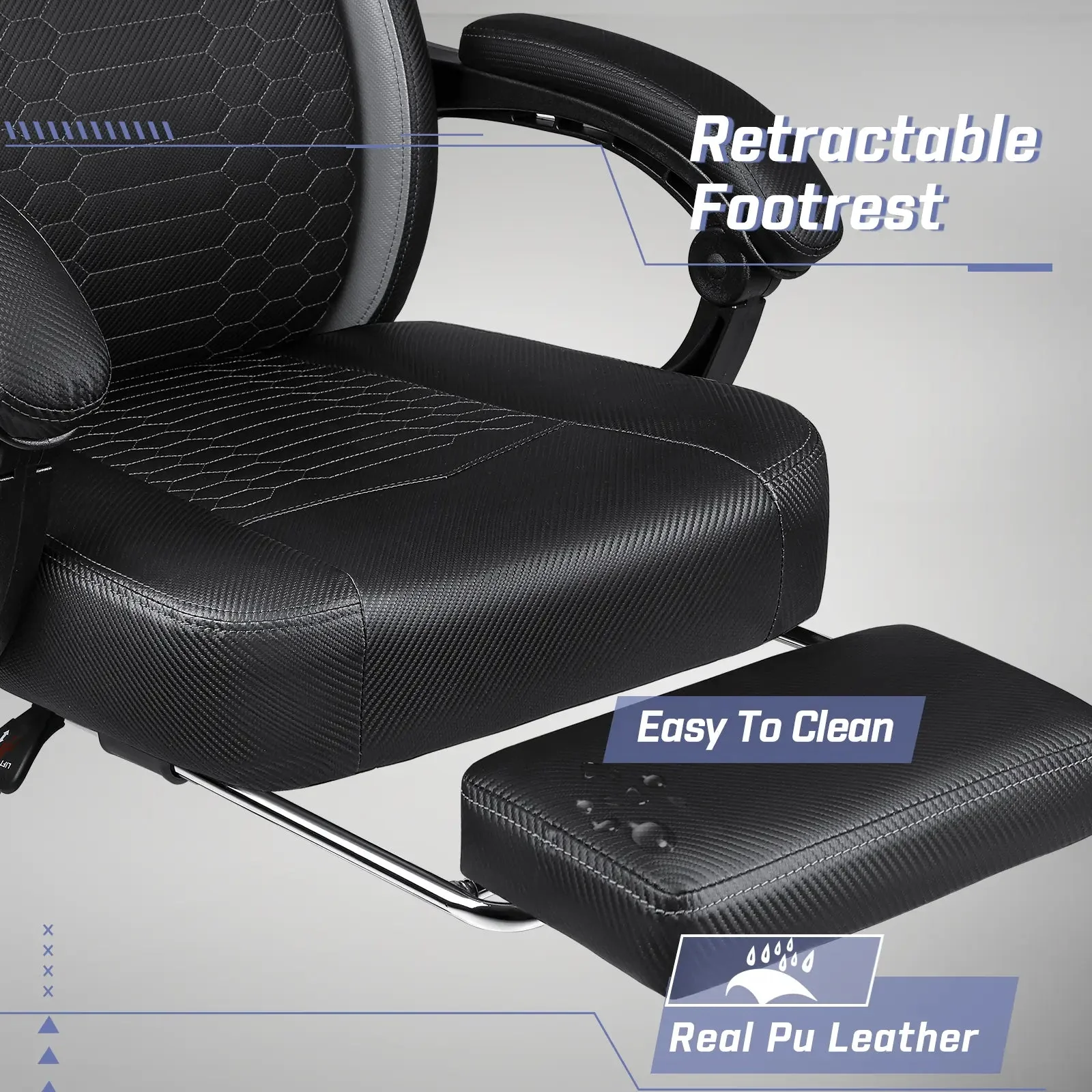 BOSSIN Big and Tall Gaming Chair 400lb Capacity,Gamer Chairs for Adults - Image 13