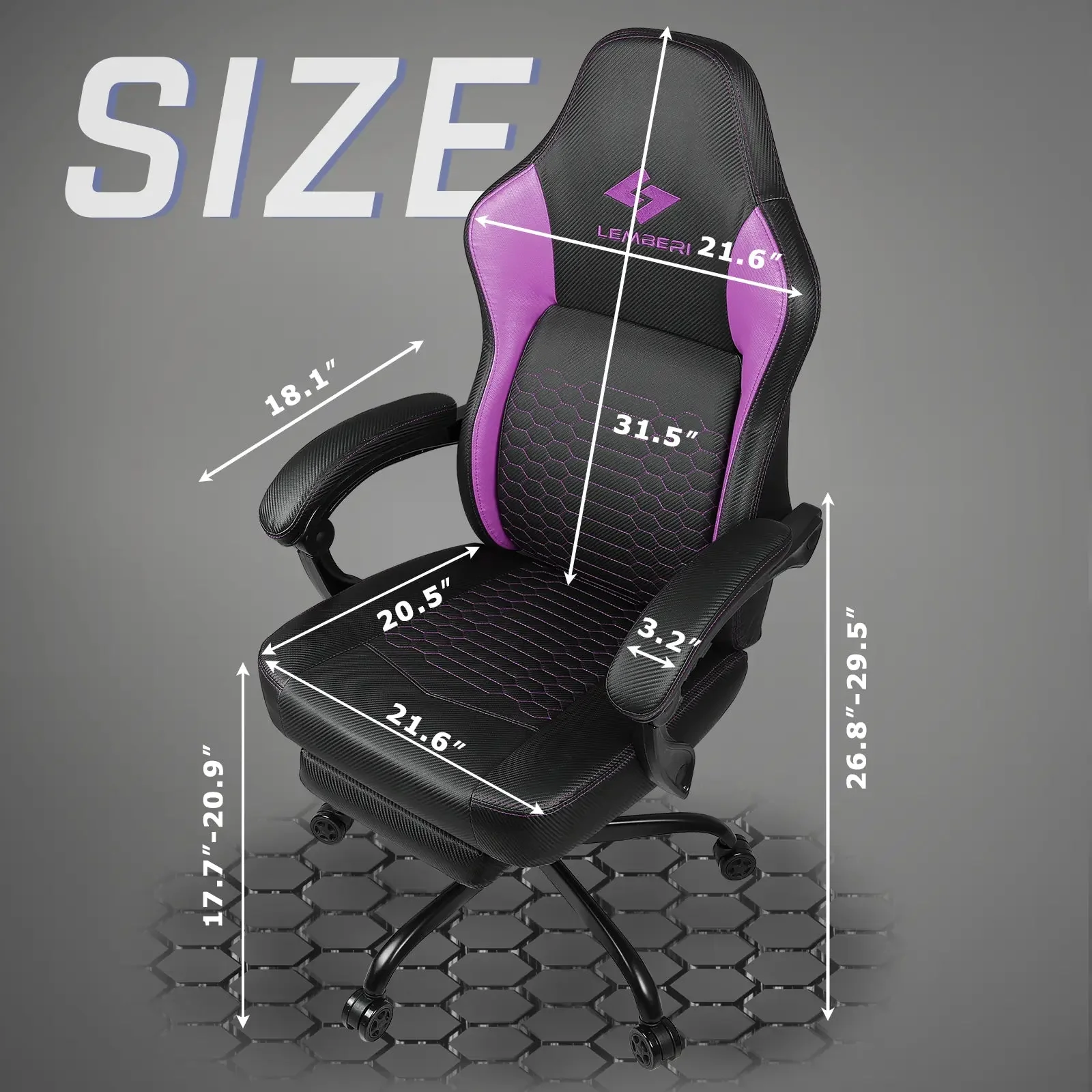 BOSSIN Big and Tall Gaming Chair 400lb Capacity,Gamer Chairs for Adults - Image 17