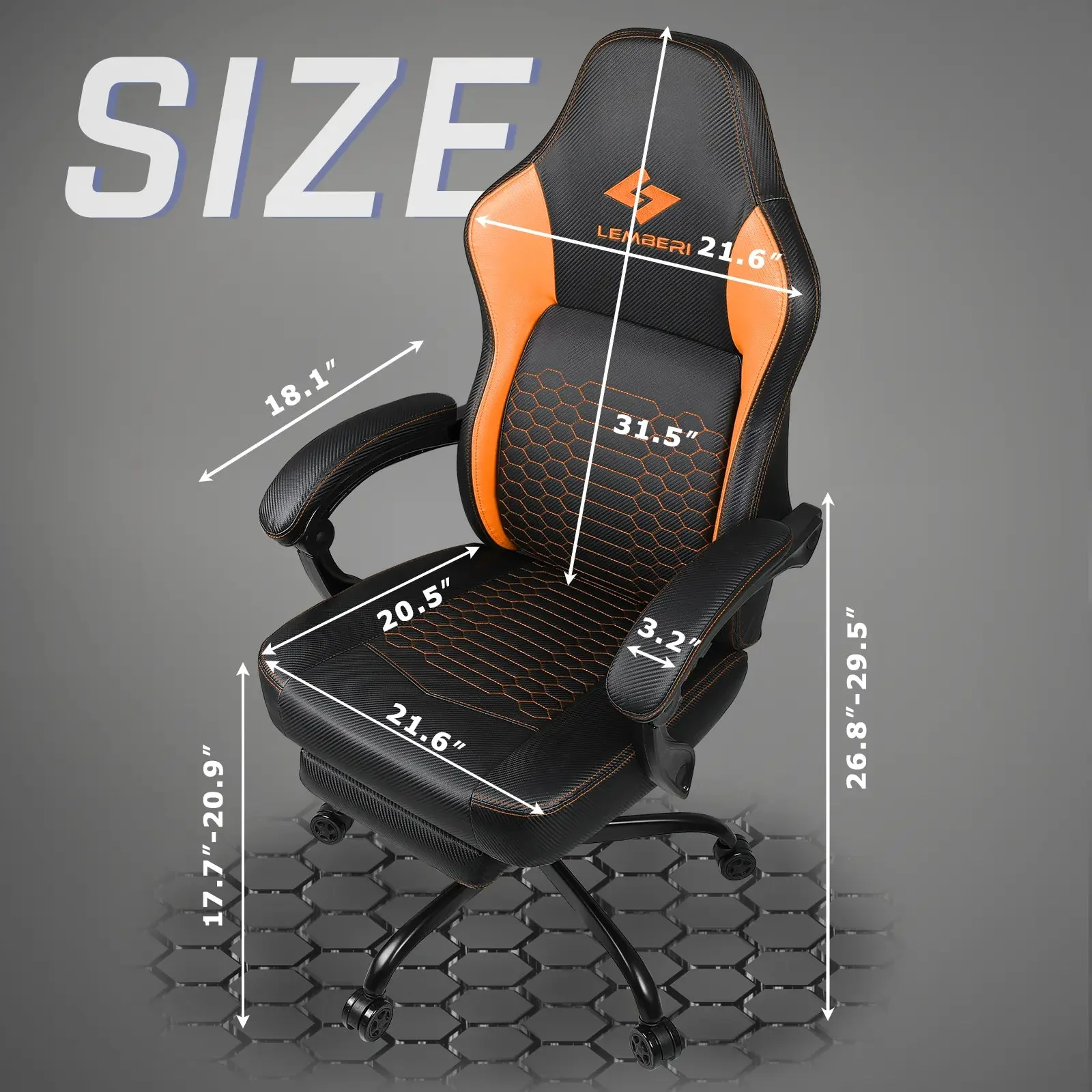 BOSSIN Big and Tall Gaming Chair 400lb Capacity,Gamer Chairs for Adults - Image 24
