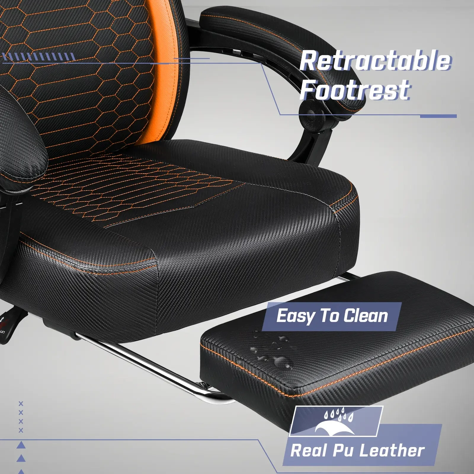BOSSIN Big and Tall Gaming Chair 400lb Capacity,Gamer Chairs for Adults - Image 27