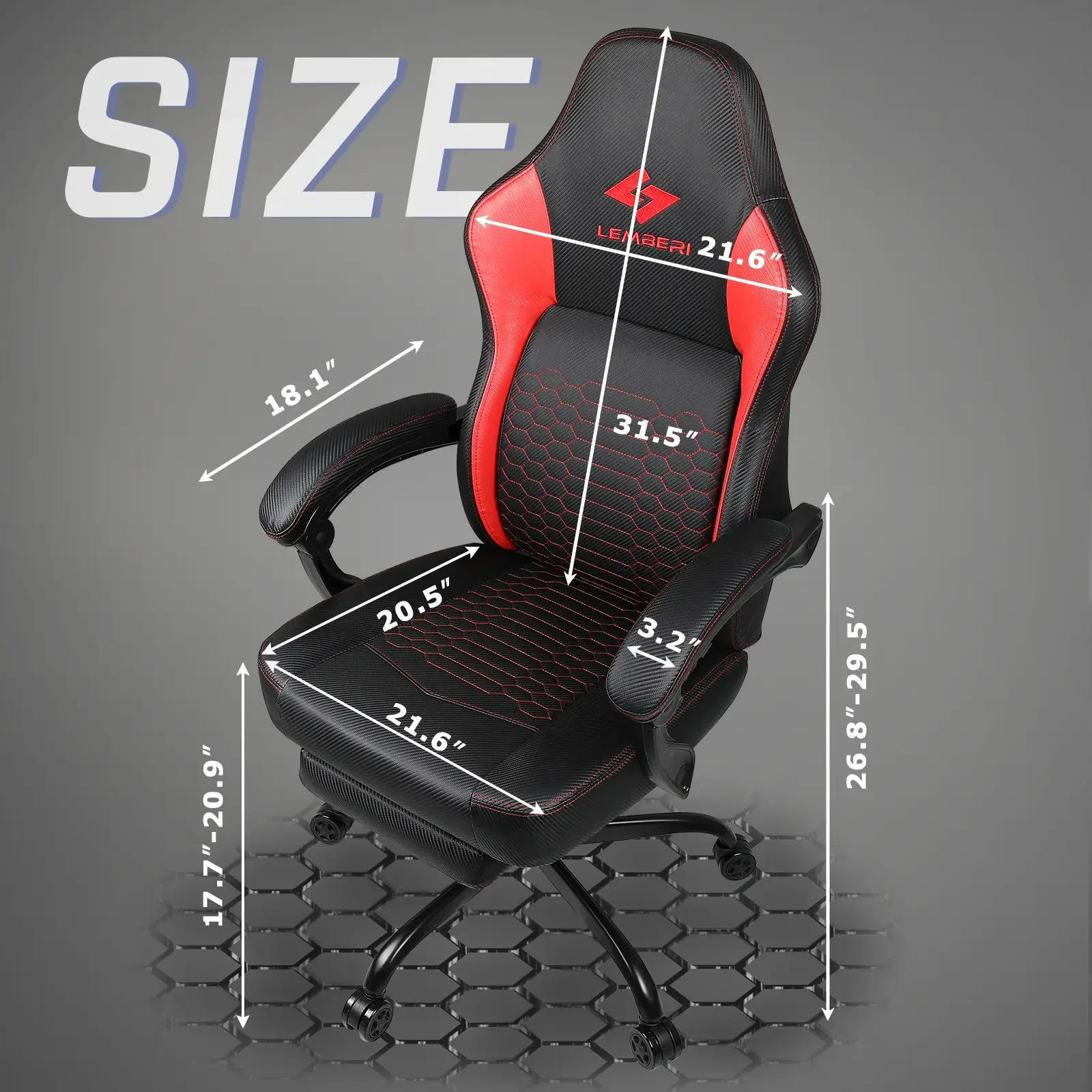 BOSSIN Big and Tall Gaming Chair 400lb Capacity,Gamer Chairs for Adults - Image 3