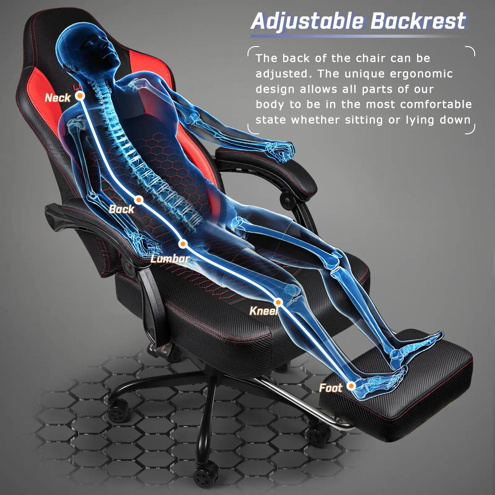 BOSSIN Big and Tall Gaming Chair 400lb Capacity,Gamer Chairs for Adults - Image 5