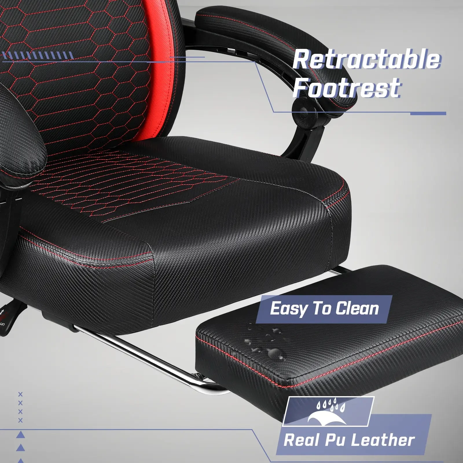BOSSIN Big and Tall Gaming Chair 400lb Capacity,Gamer Chairs for Adults - Image 6