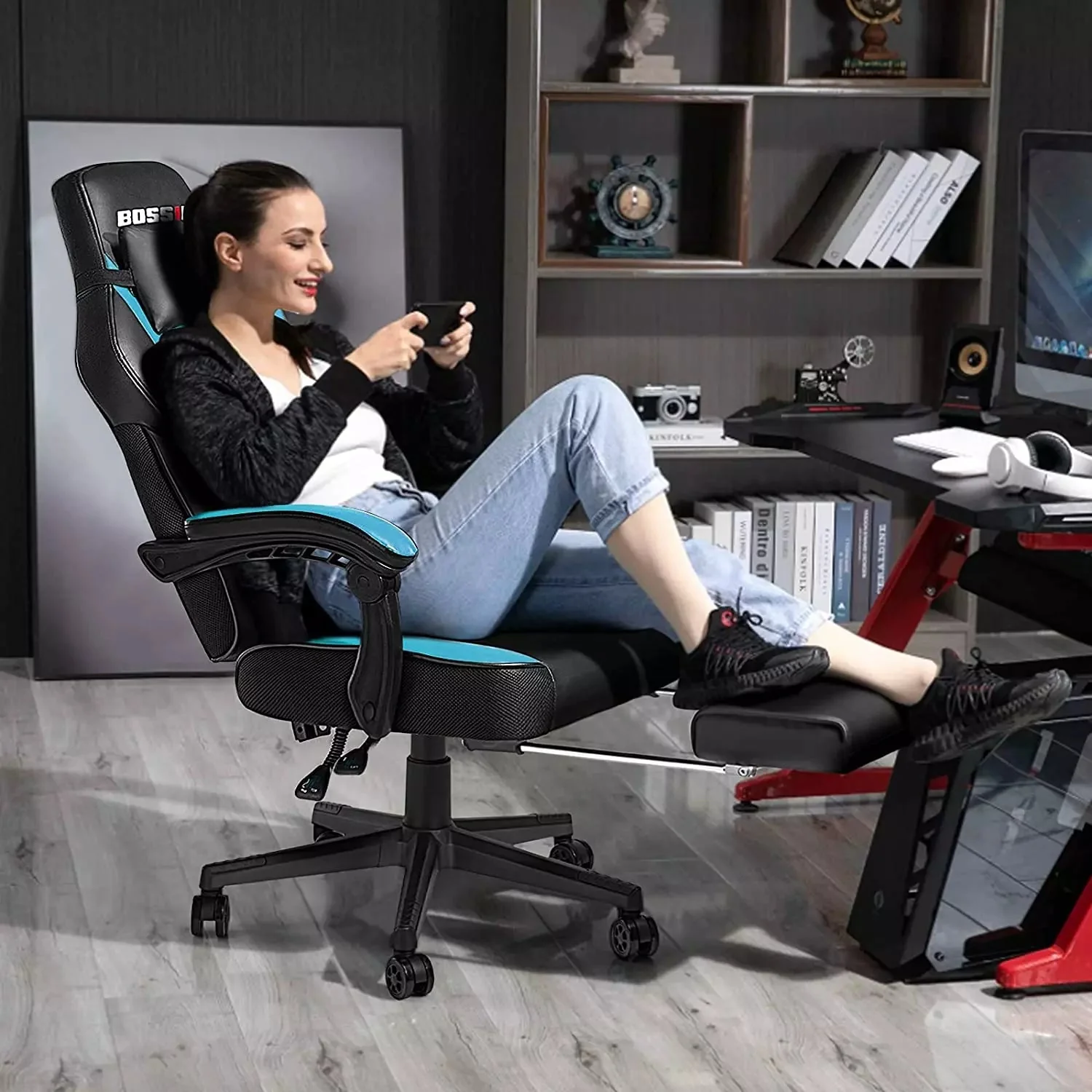 BOSSIN Big and Tall Heavy Duty PC Gaming Chair, Ergonomic Video Game Chairs with Footrest - Image 25