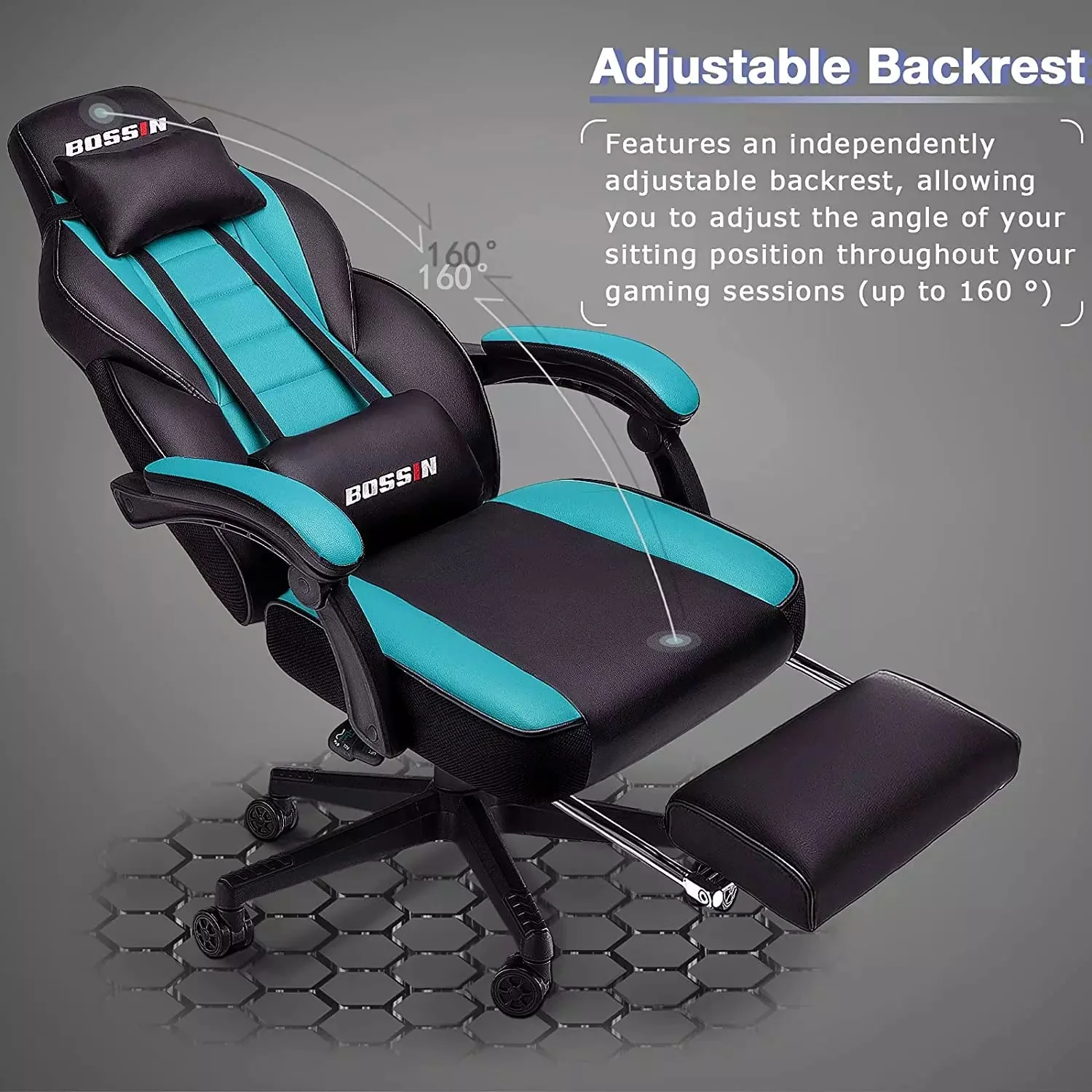BOSSIN Big and Tall Heavy Duty PC Gaming Chair, Ergonomic Video Game Chairs with Footrest - Image 28