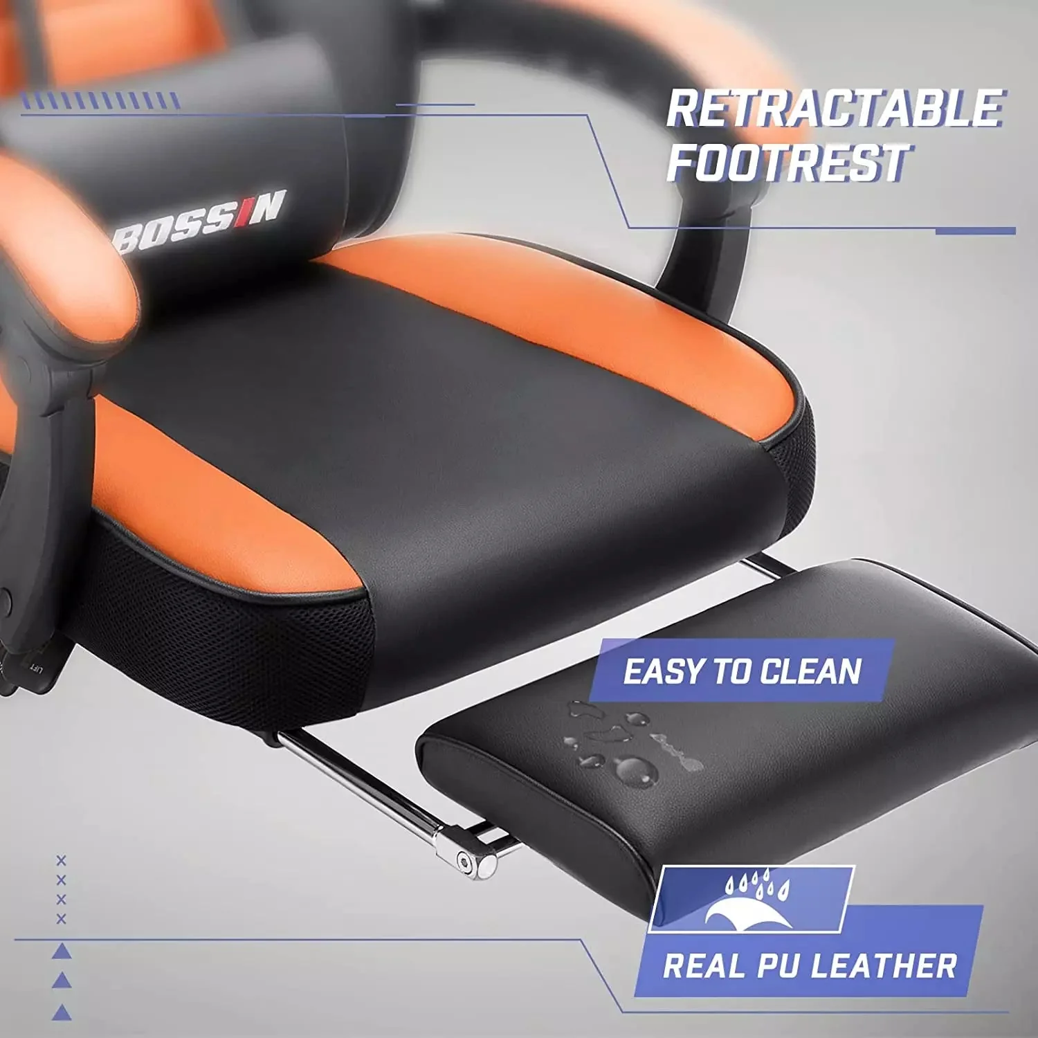 BOSSIN Big and Tall Heavy Duty PC Gaming Chair, Ergonomic Video Game Chairs with Footrest - Image 49