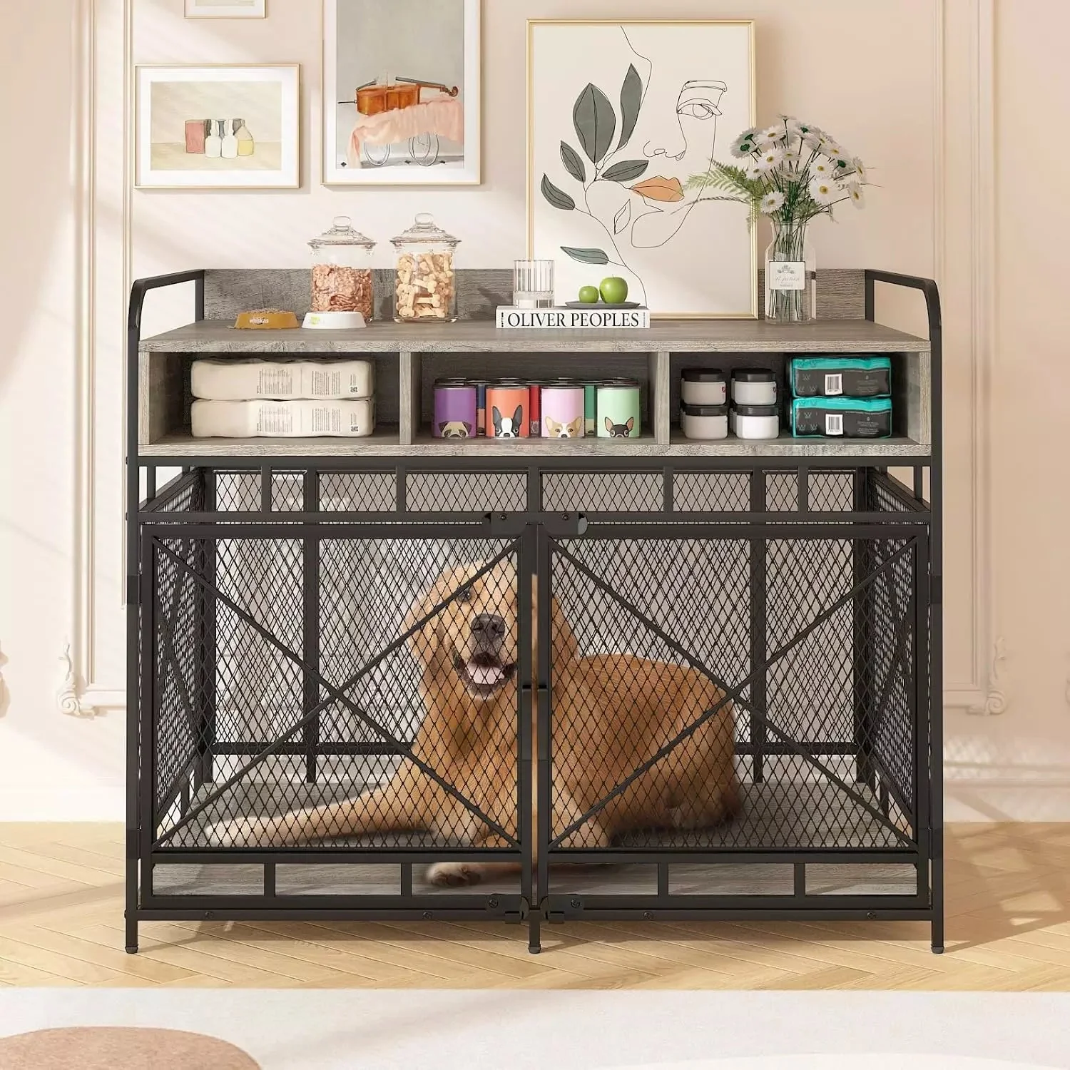 Waleaf Dog Crate Furniture, Dog Kennel Furniture for Large Breed - Image 2
