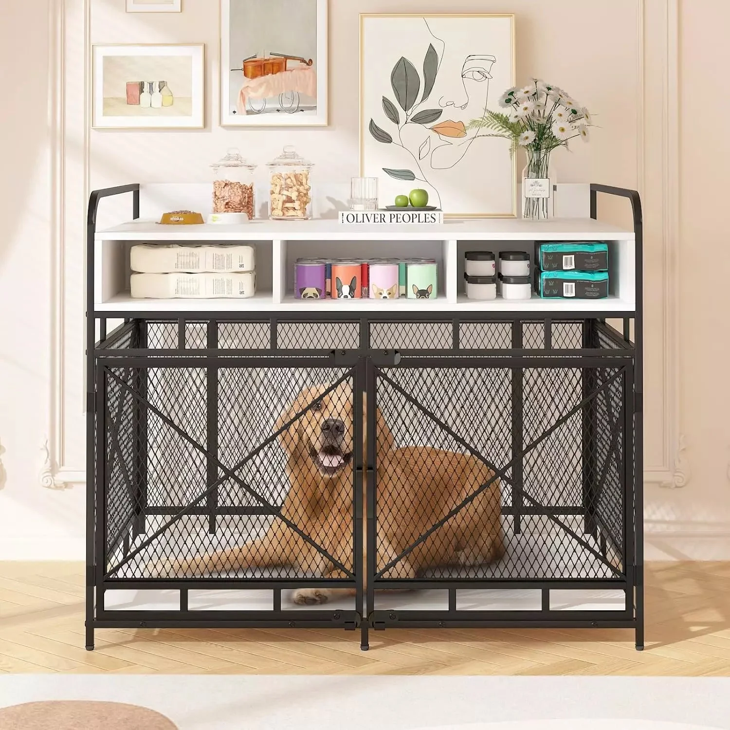 Waleaf Dog Crate Furniture, Dog Kennel Furniture for Large Breed - Image 3