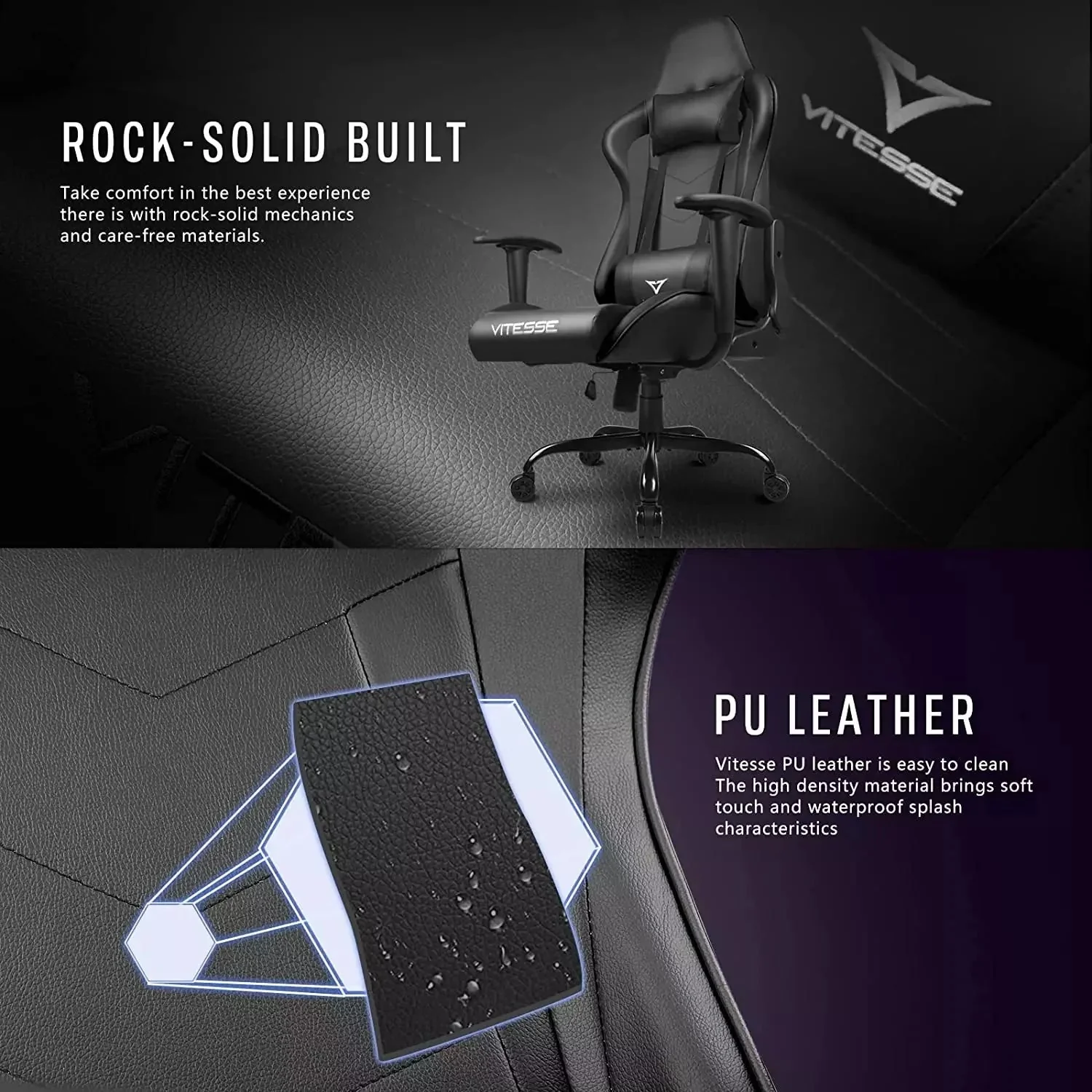 Bossin Ergonomic Leather Gaming Chair, Reclining PC Gaming Chair - Image 13
