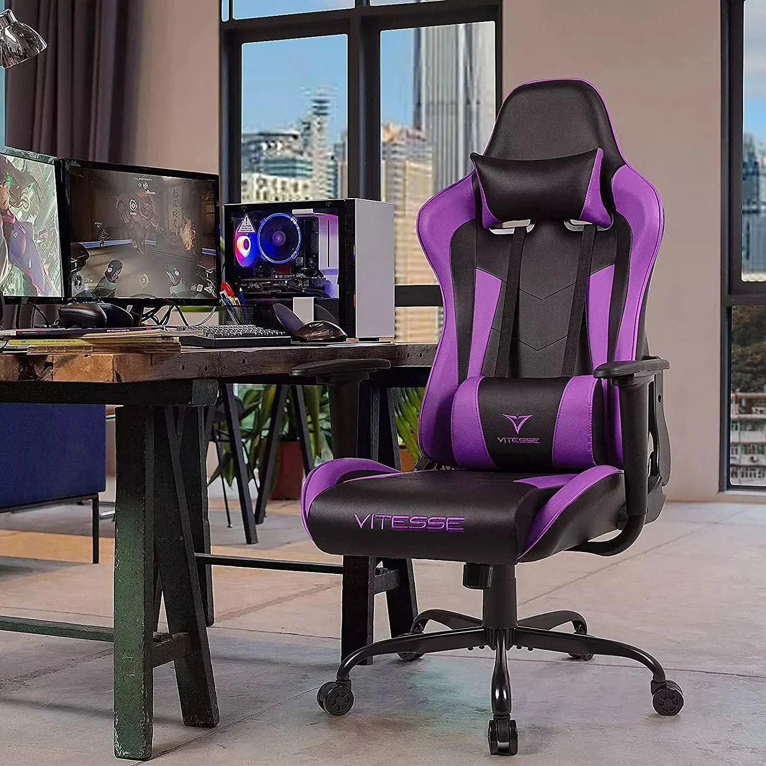 Bossin Ergonomic Leather Gaming Chair, Reclining PC Gaming Chair - Image 26