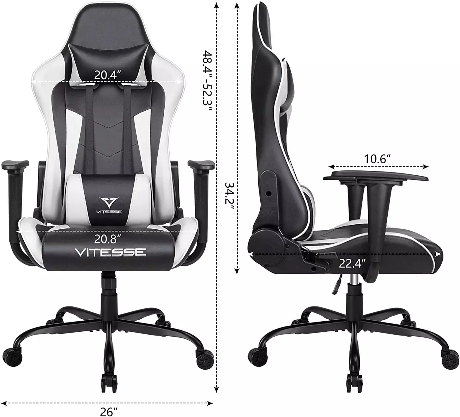Bossin Ergonomic Leather Gaming Chair, Reclining PC Gaming Chair - Image 42
