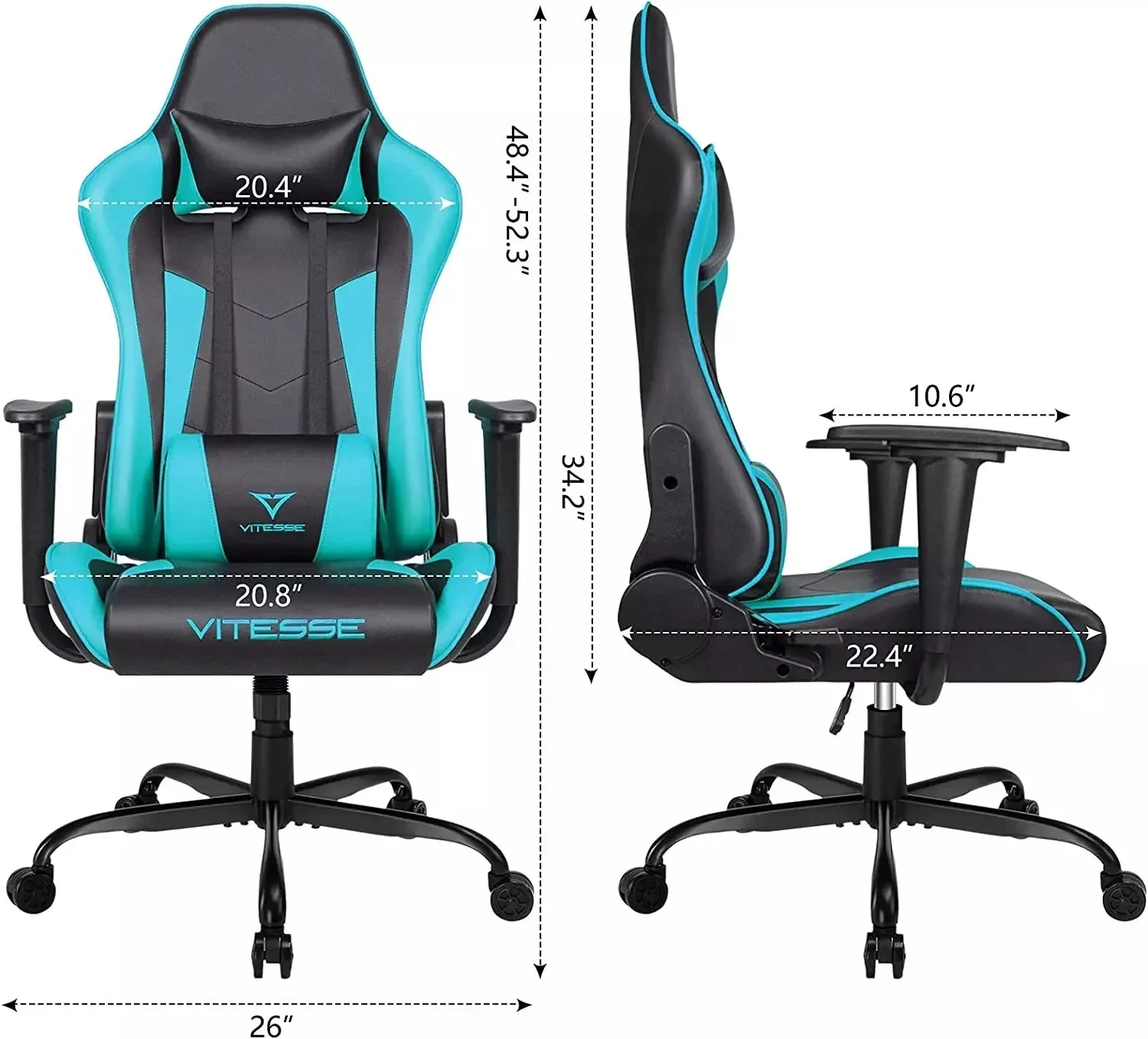 Bossin Ergonomic Leather Gaming Chair, Reclining PC Gaming Chair - Image 52