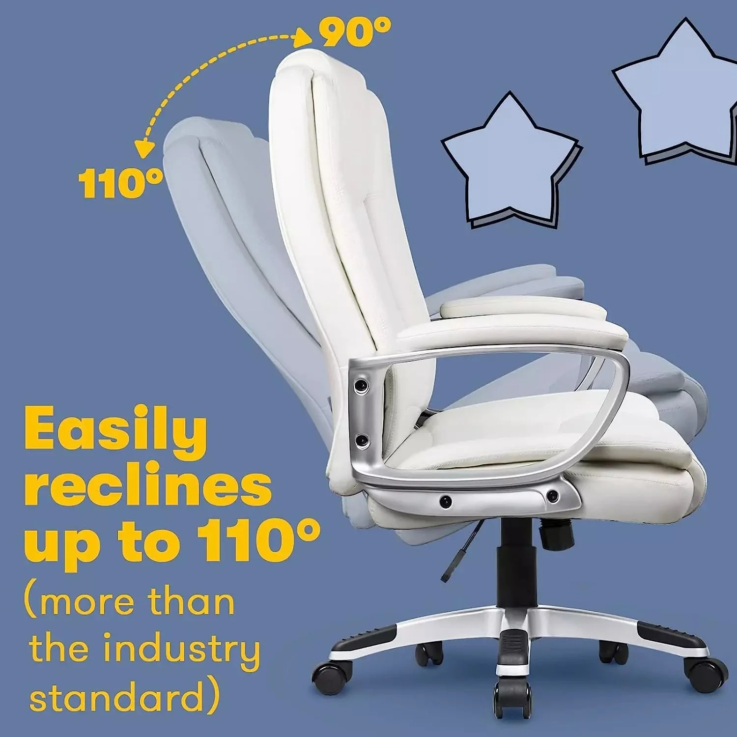 Waleaf Office Desk Chair,Big and Tall Managerial Executive Chair - Image 12