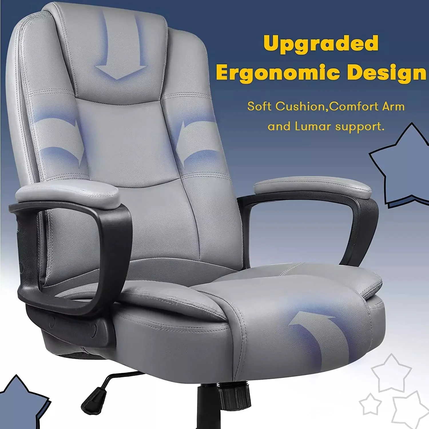 Waleaf Office Desk Chair,Big and Tall Managerial Executive Chair - Image 26