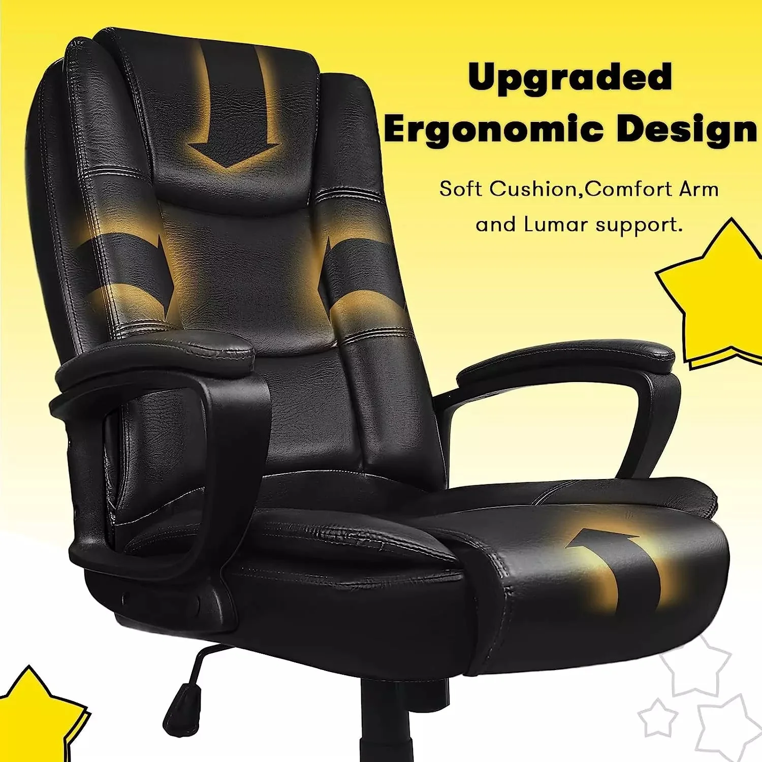 Waleaf Office Desk Chair,Big and Tall Managerial Executive Chair - Image 4
