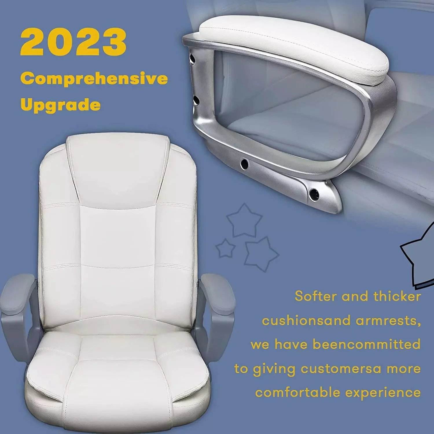 Waleaf Office Desk Chair,Big and Tall Managerial Executive Chair - Image 8