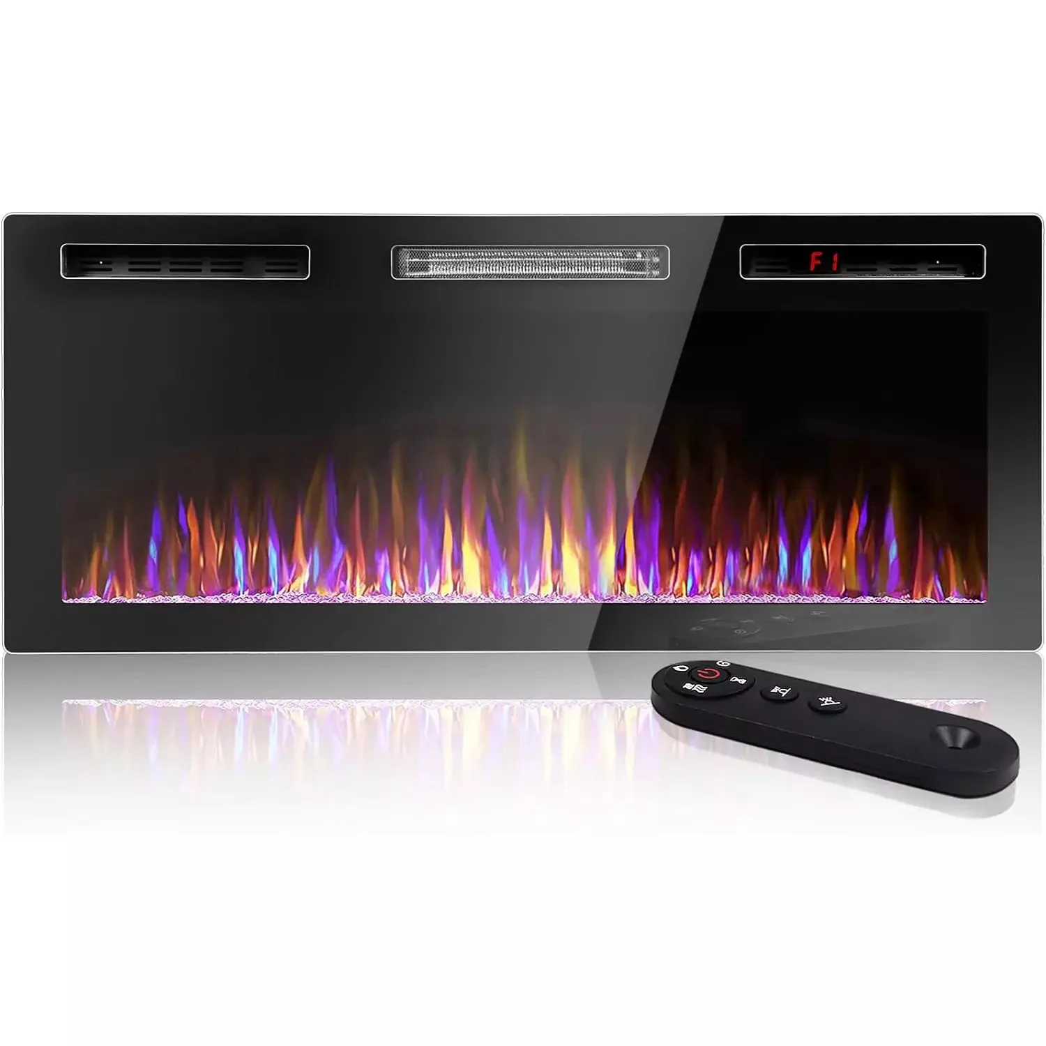 BOSSIN Ultra-Thin Silence Linear Mirrored Electric Fireplace - Image 19