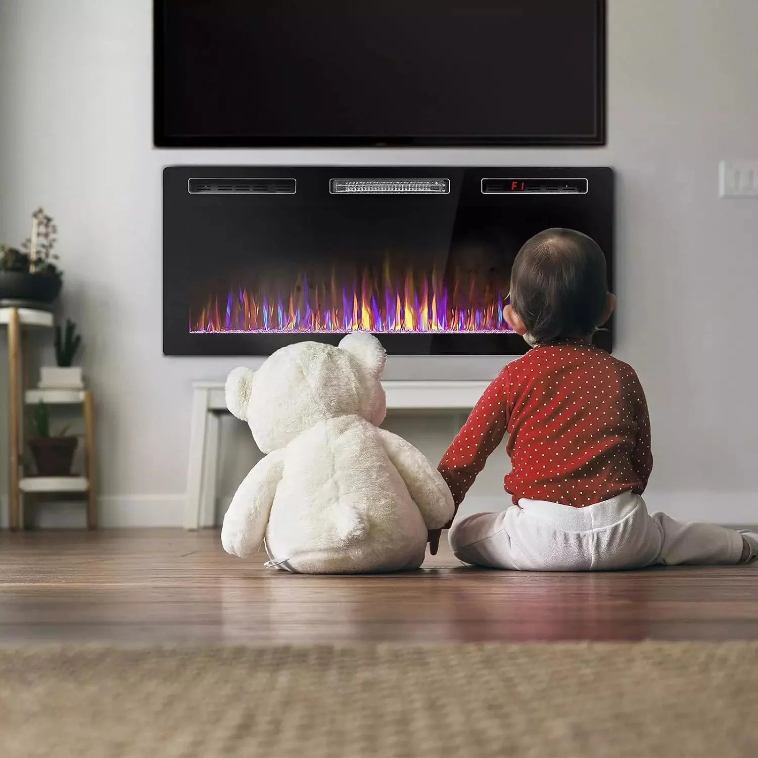 BOSSIN Ultra-Thin Silence Linear Mirrored Electric Fireplace - Image 26