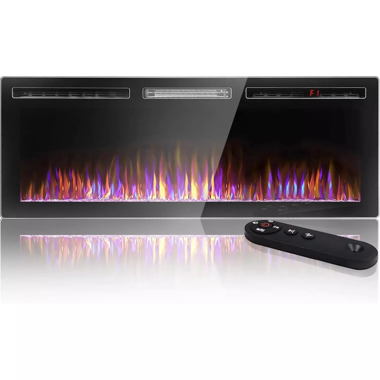 BOSSIN Ultra-Thin Silence Linear Mirrored Electric Fireplace - Image 28